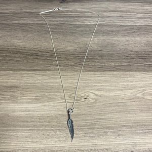 Sterling Silver Feather Necklace